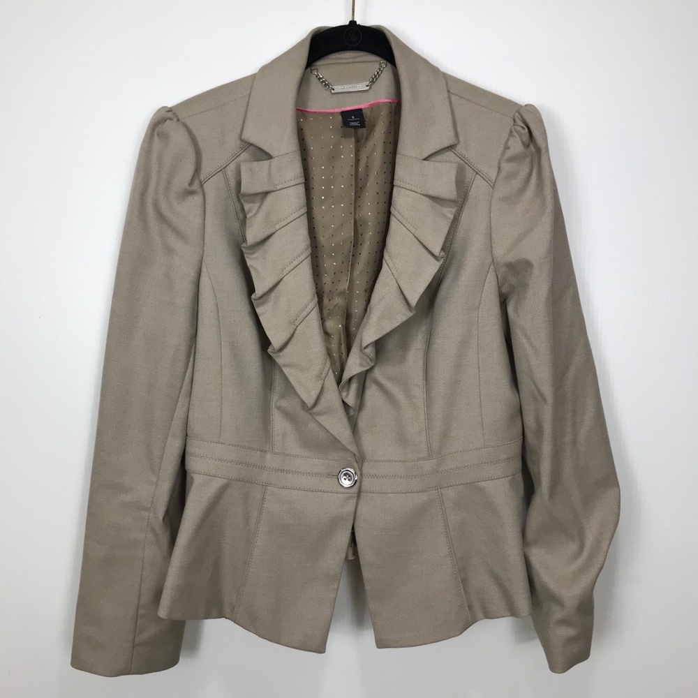 White House Black Market Tan Jacket Blazer Size 8 - Picture 10 of 10